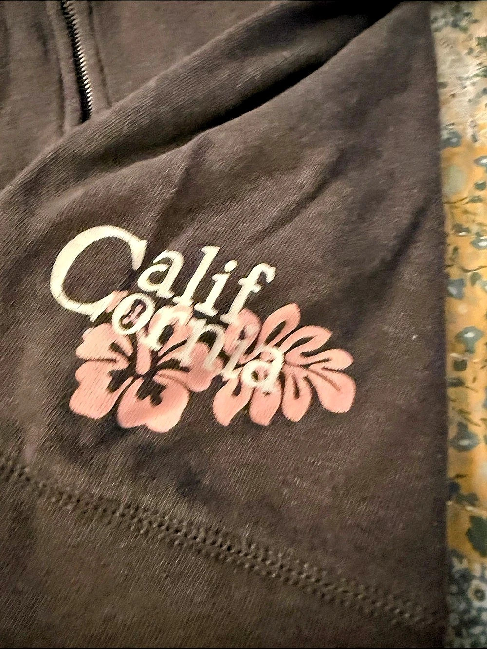 Y2K Hollister Women's Graphic Zip Hoodie Size Large - Picture 3 of 5